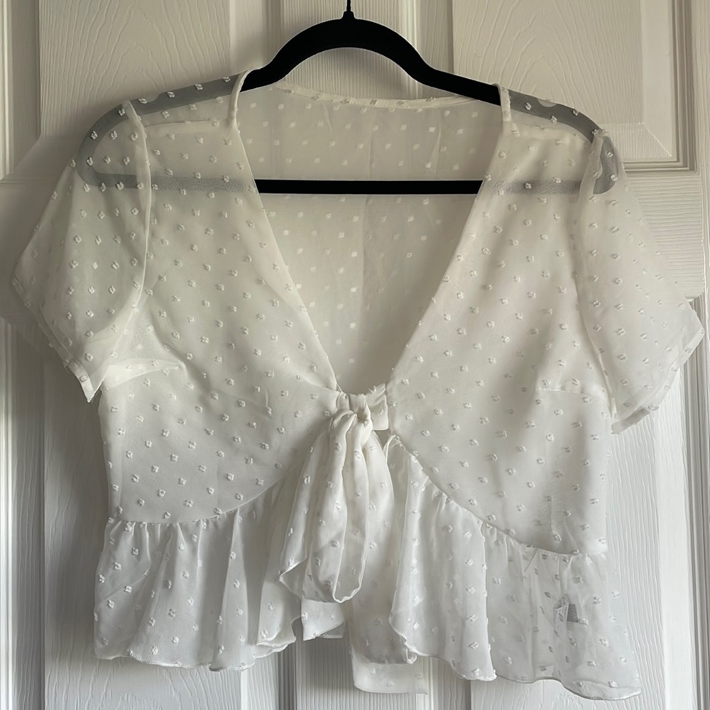 SHEIN Sheer Crop Top